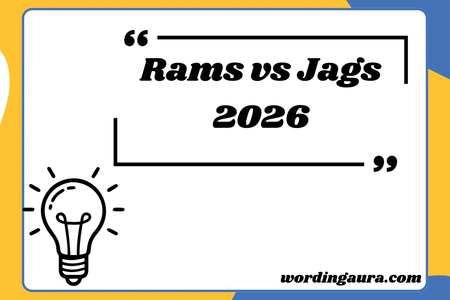 Rams vs Jags2026