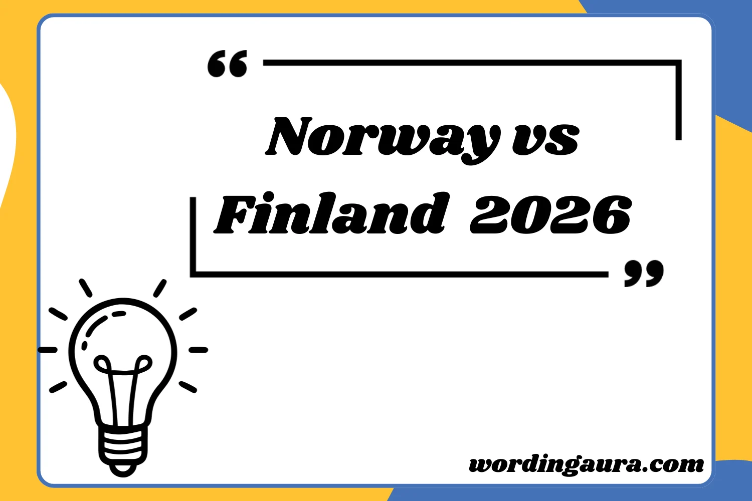 Norway vs Finland 2026