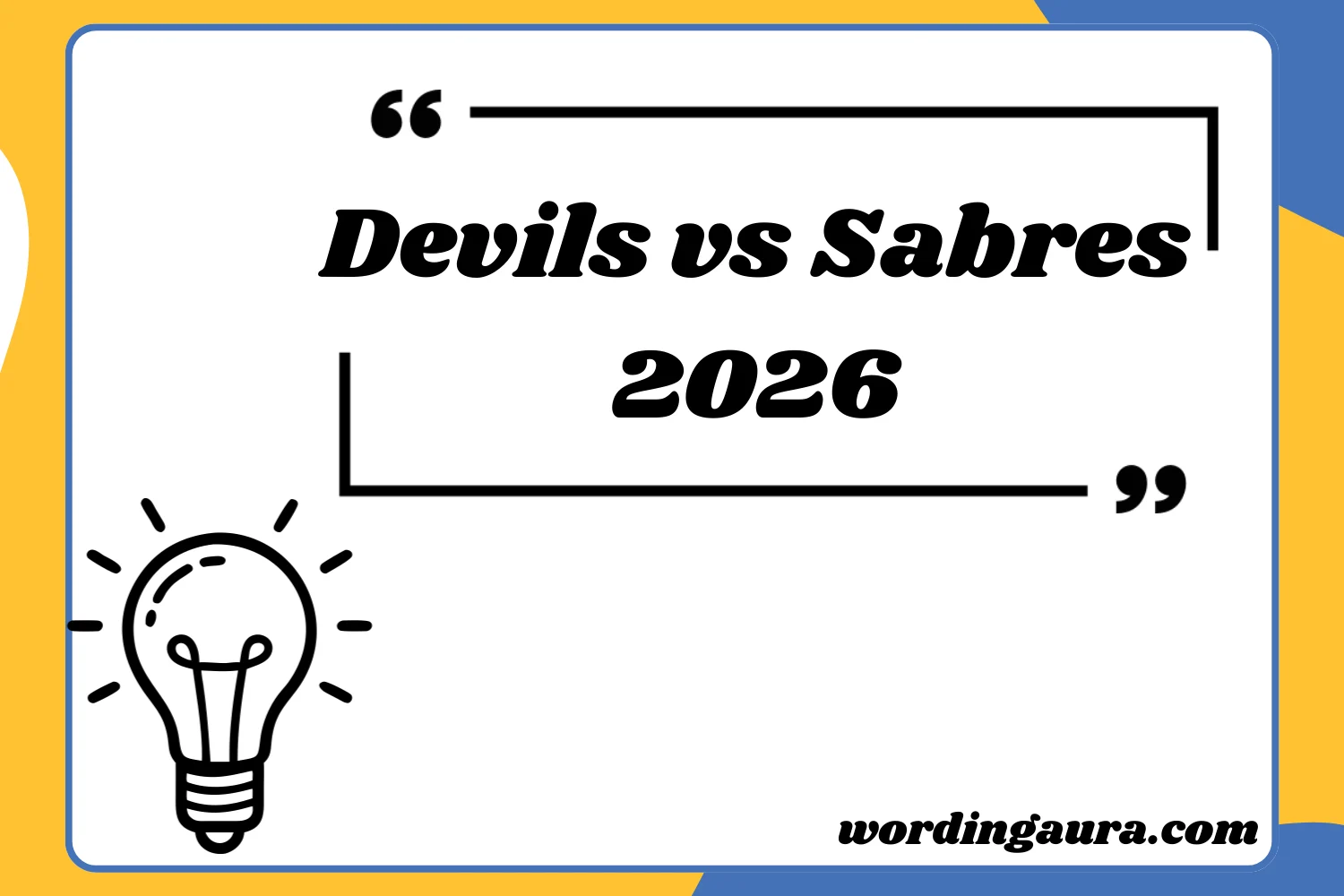 Devils vs Sabres2026