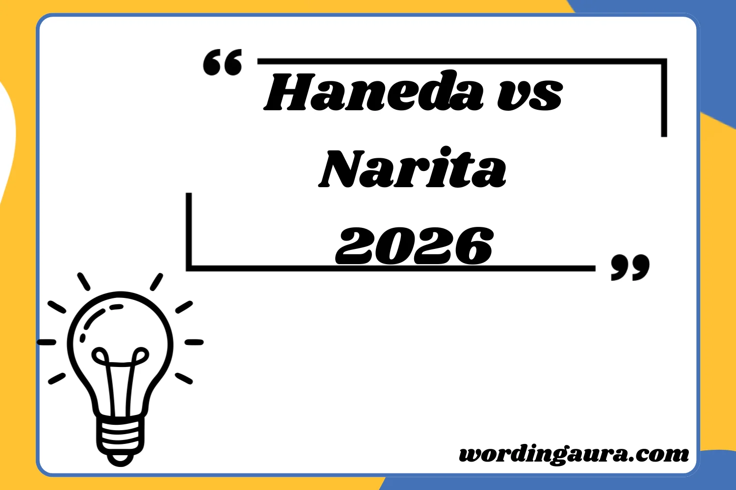 Haneda vs Narita2026