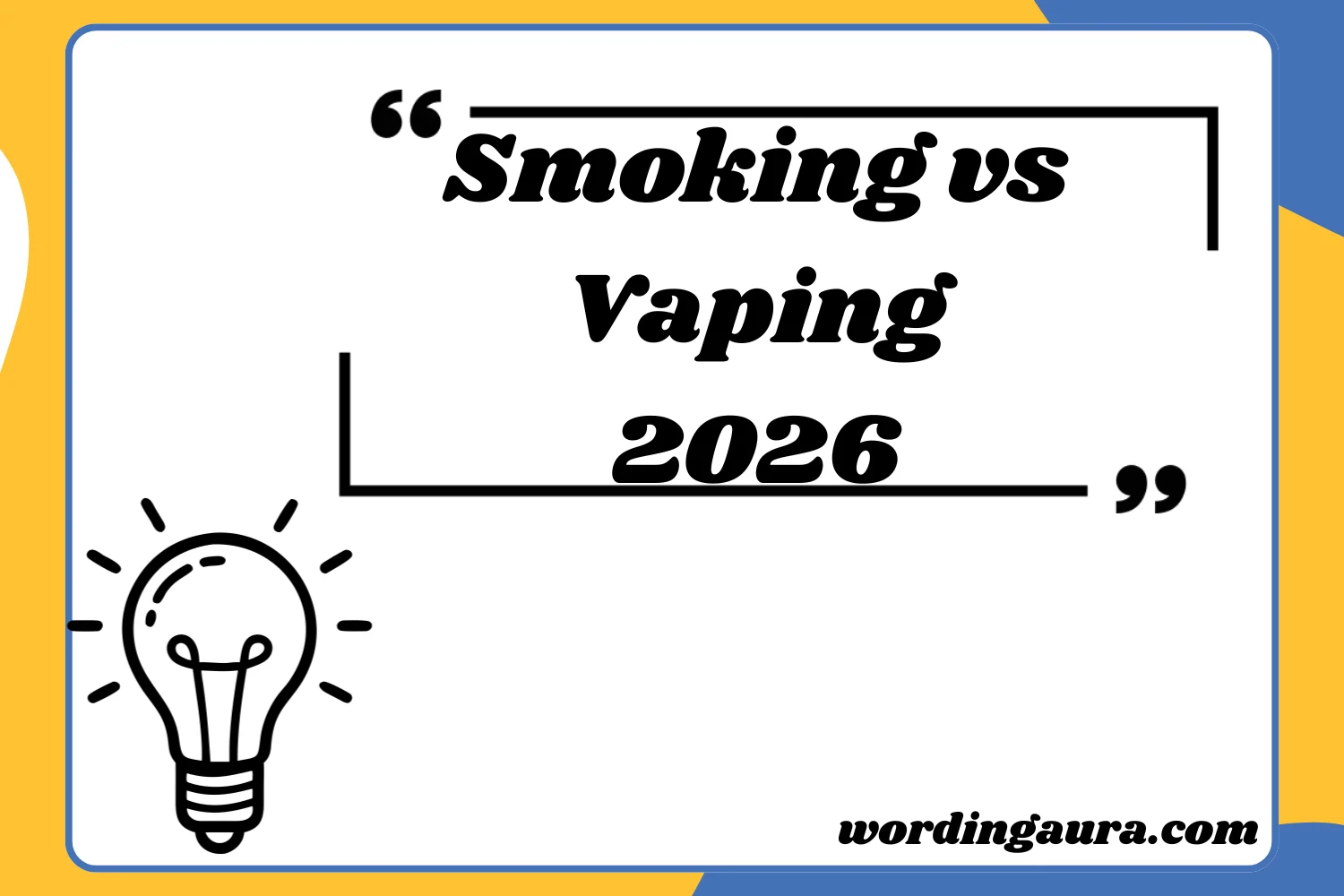 Smoking vs Vaping2026