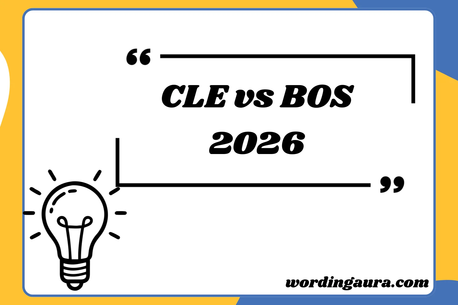 CLE vs BOS2026