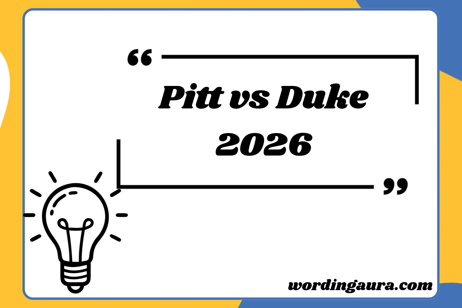 Pitt vs Duke 2026