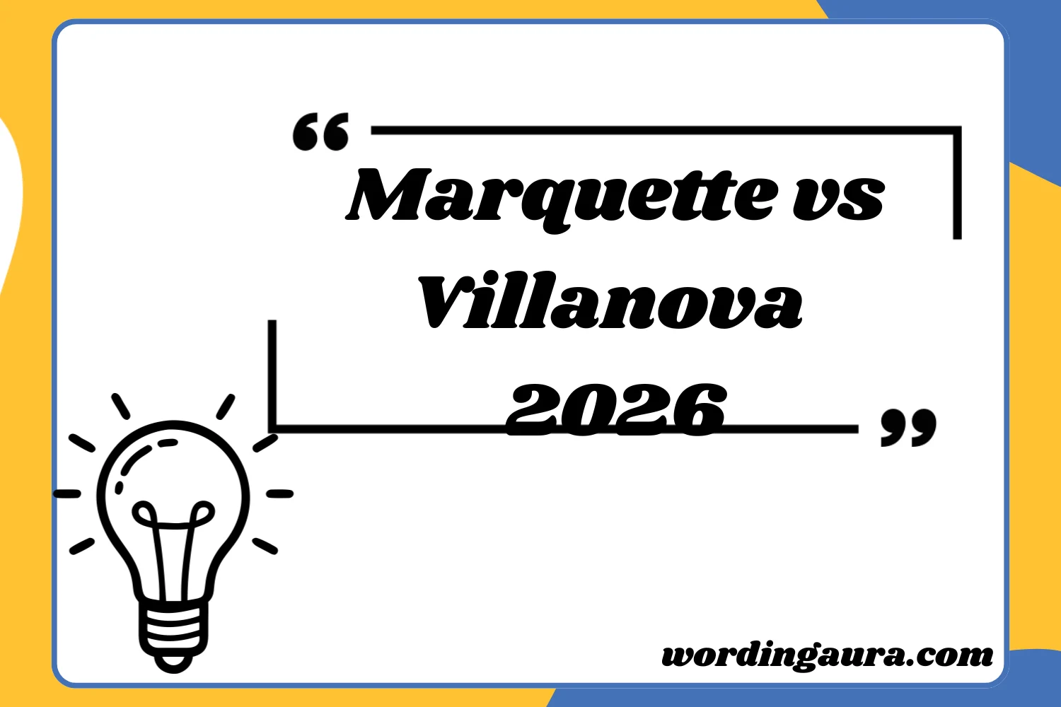 Marquette vs Villanova2026