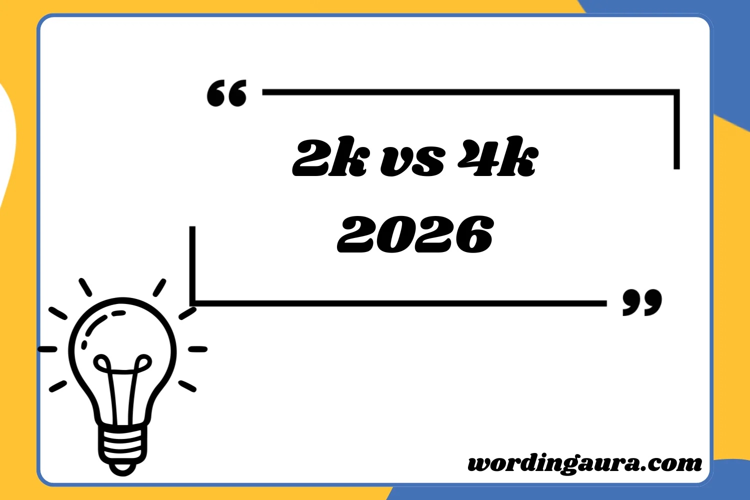 2k vs 4k2026