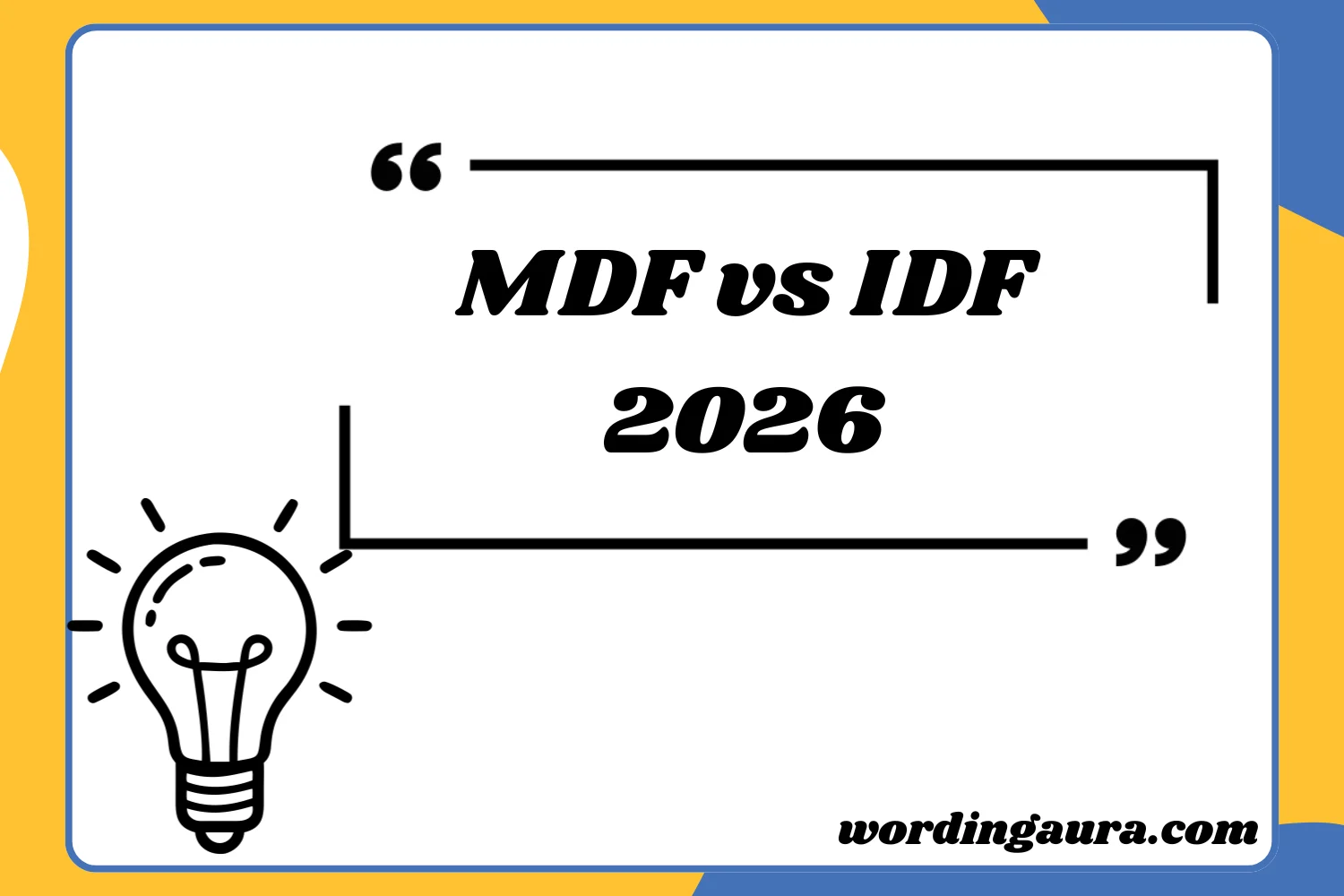 MDF vs IDF2026