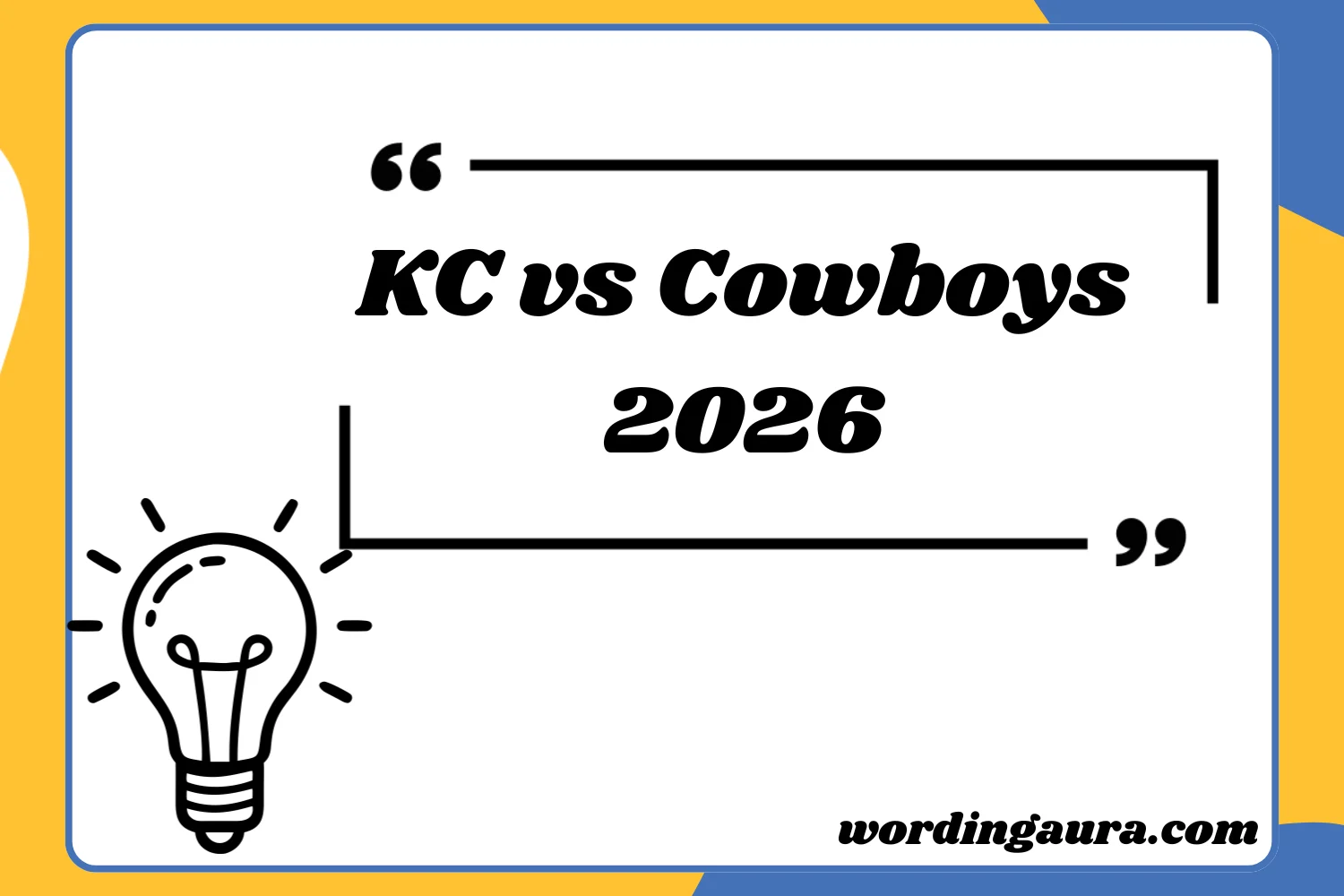 KC vs Cowboys 2026