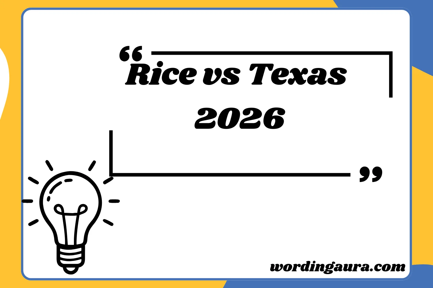 Rice vs Texas 2026